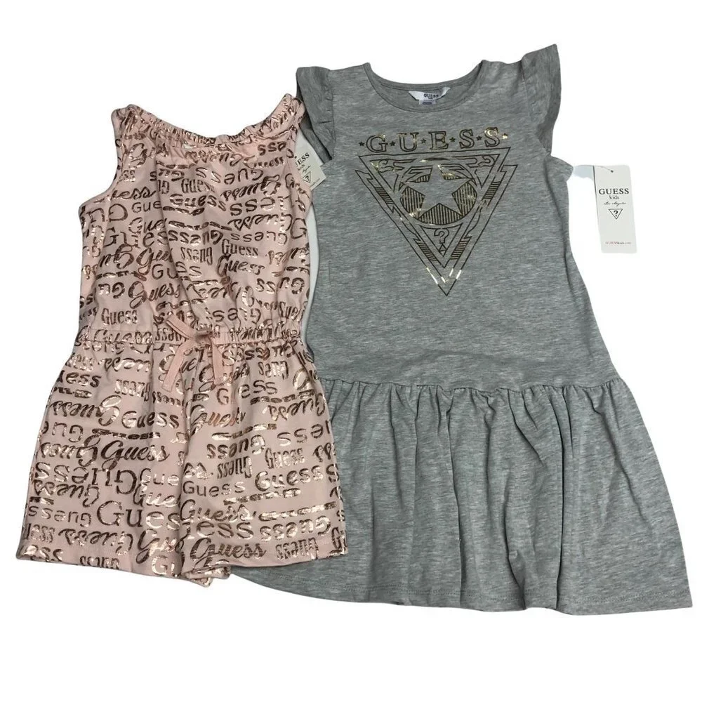 GUESS GIRLS SET OF 2, DRESS‎ & ROMPER SZ 5 NEW WITH TAG